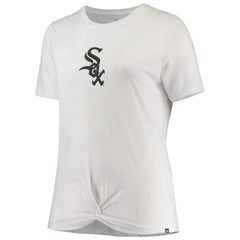 Chicago White Sox Women's Plus Size 2-Hit Front Knot T-Shirt White | New Era