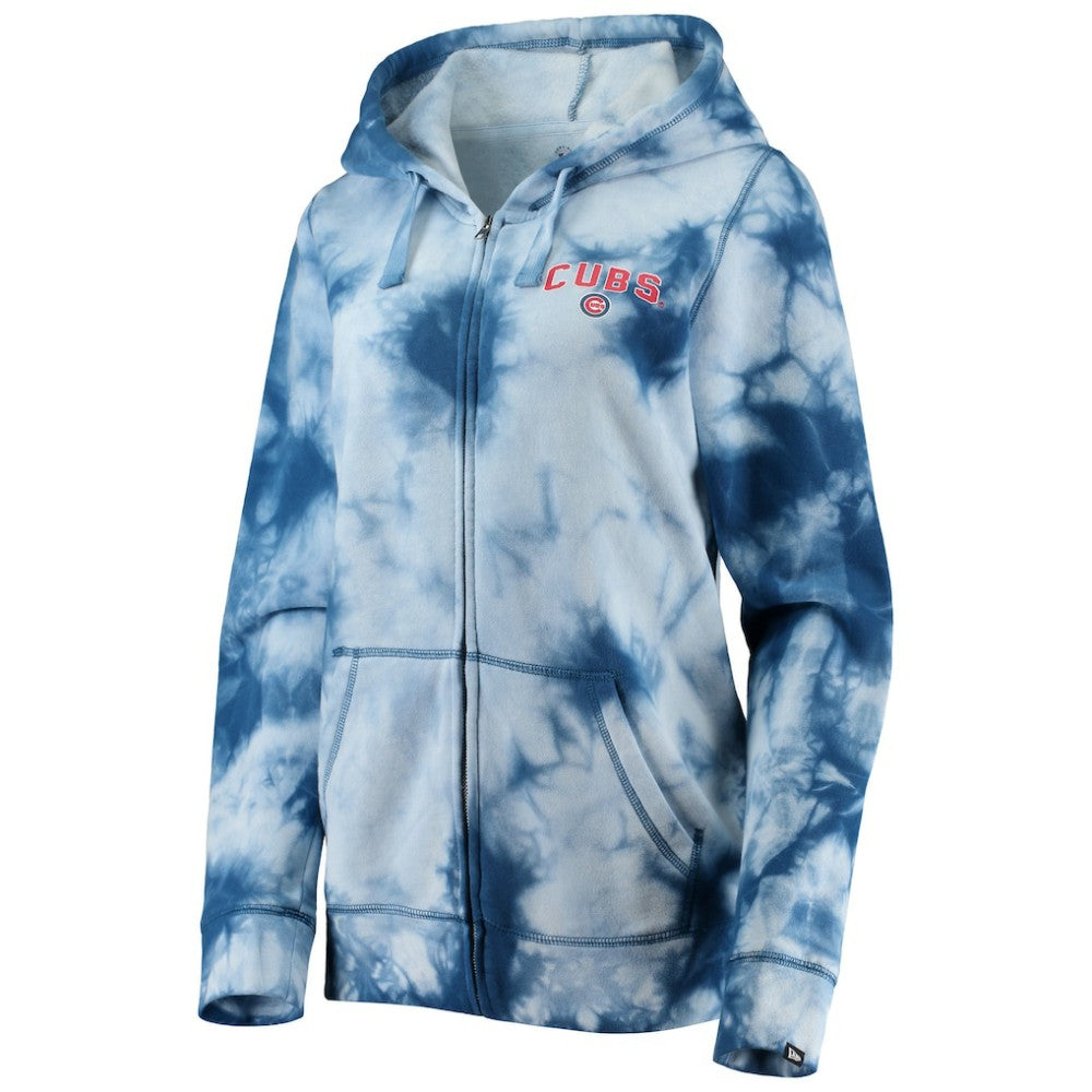 Chicago Cubs Women's Tie-Dye Full-Zip Hoodie Royal | New Era
