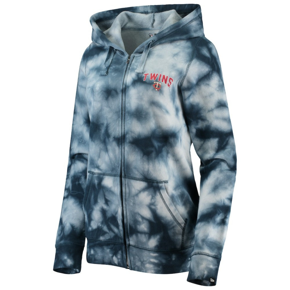 Minnesota Twins Women's Tie-Dye Full-Zip Hoodie Navy | New Era