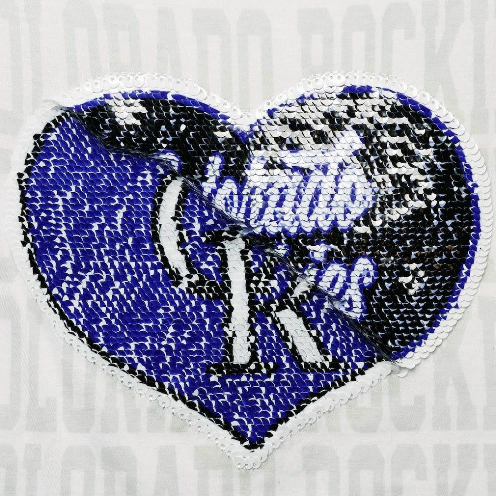 Colorado Rockies Girls Youth Flip Sequin Heart Crop Top White | New Era