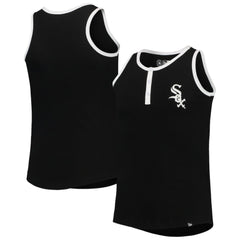 Chicago White Sox Girls Youth Henley Tank Top Black | New Era