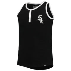Chicago White Sox Girls Youth Henley Tank Top Black | New Era