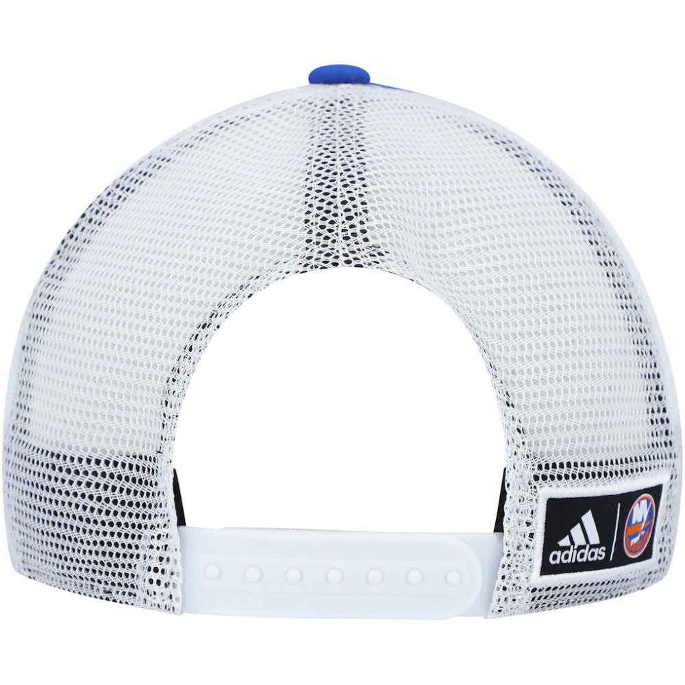 New York Islanders adidas Team Plate Trucker Snapback Hat Royal/White