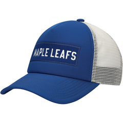 Toronto Maple Leafs adidas Team Plate Trucker Snapback Hat Blue/White