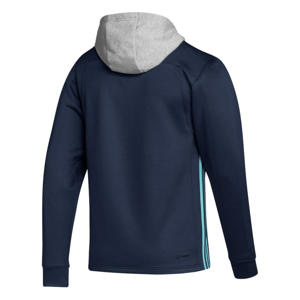 Seattle Kraken adidas Skate Lace Primeblue Team Pullover Hoodie Deep Sea Blue