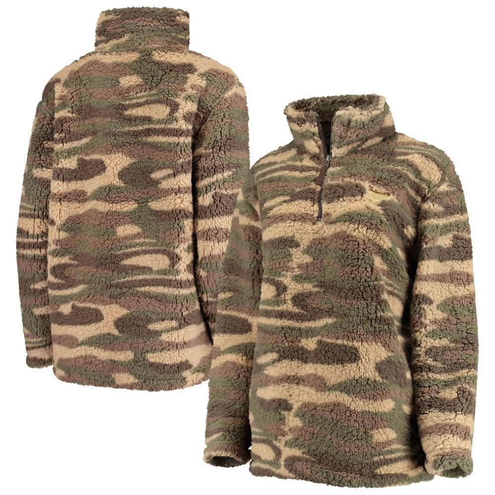 St. Louis Blues G-III Sports by Carl Banks Women's Sherpa Quarter-Zip Jacket Camo