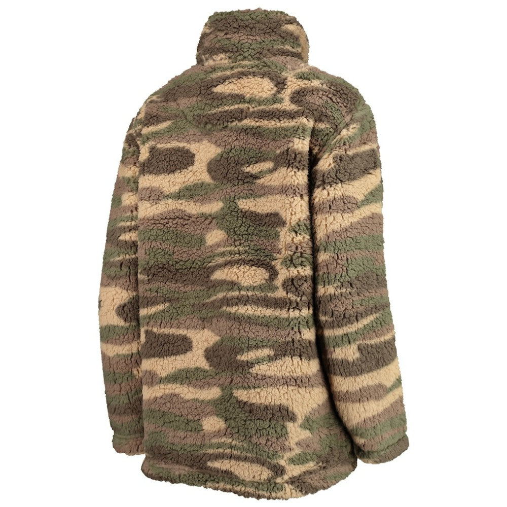 Washington Capitals G-III Sports by Carl Banks Women's Sherpa Quarter-Zip Jacket Camo