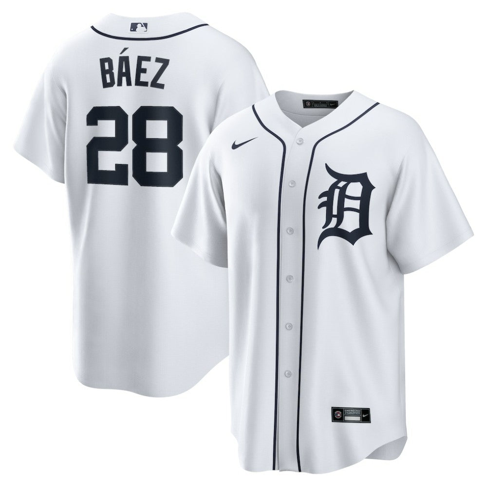 Javier Baez Detroit Tigers Home Replica Player Jersey White | Nike