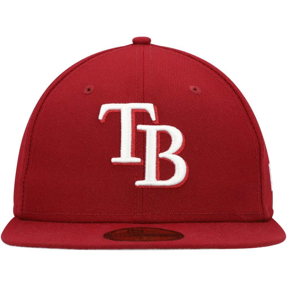Tampa Bay Rays White Logo 59FIFTY Fitted Hat Cardinal | New Era