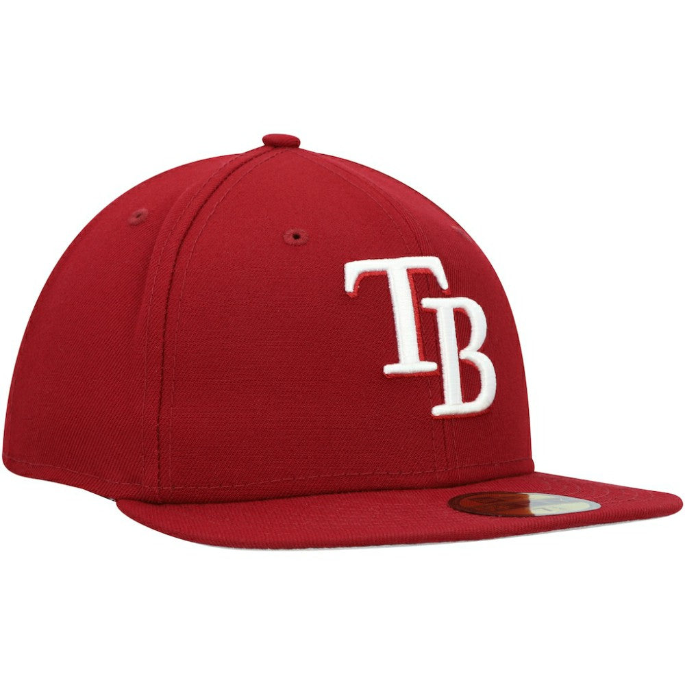 Tampa Bay Rays White Logo 59FIFTY Fitted Hat Cardinal | New Era