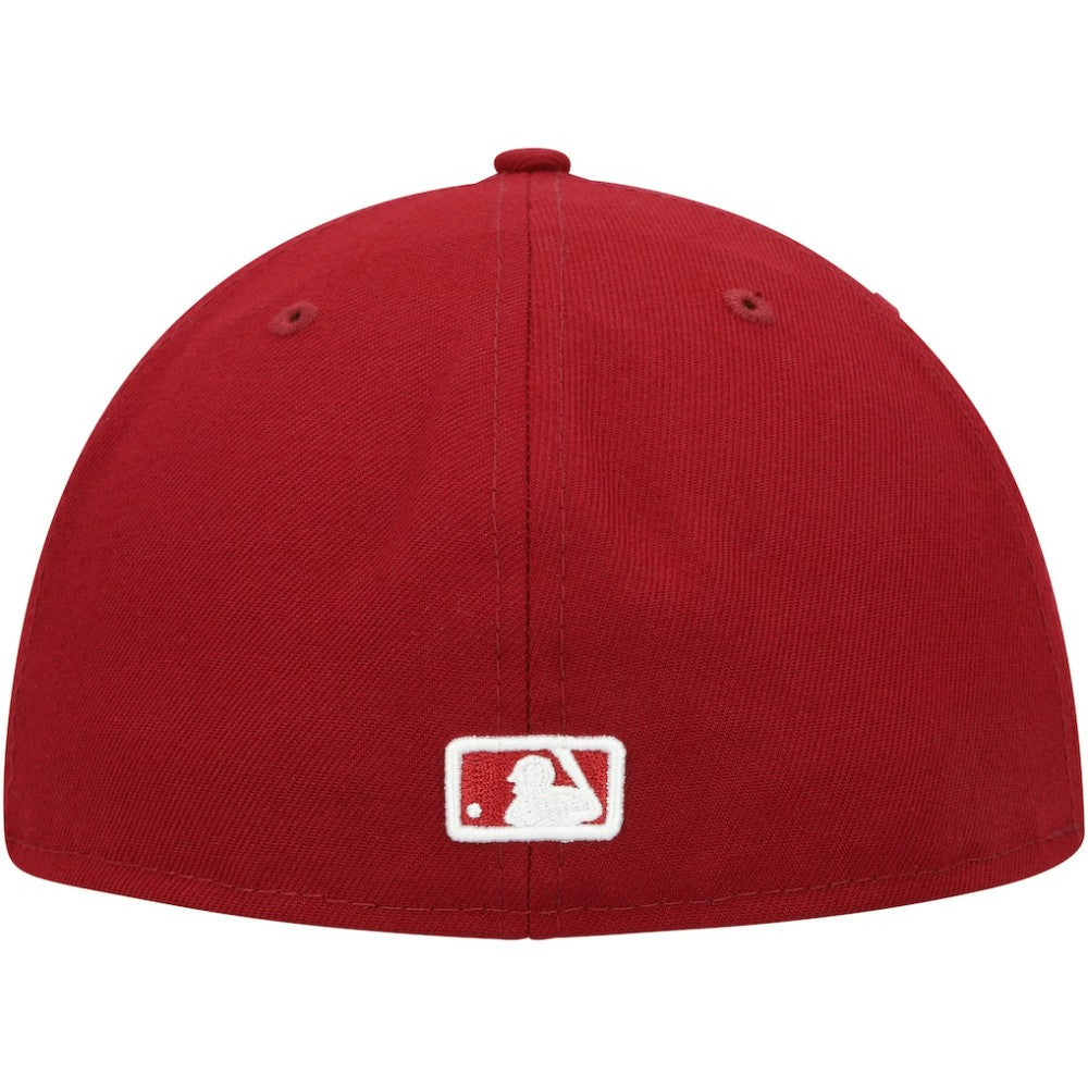 Tampa Bay Rays White Logo 59FIFTY Fitted Hat Cardinal | New Era