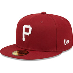Pittsburgh Pirates White Logo 59FIFTY Fitted Hat Cardinal | New Era