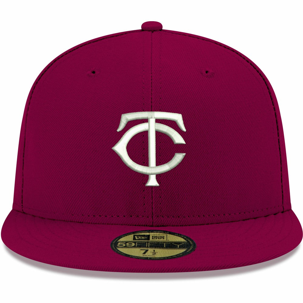 Minnesota Twins White Logo 59FIFTY Fitted Hat Cardinal | New Era
