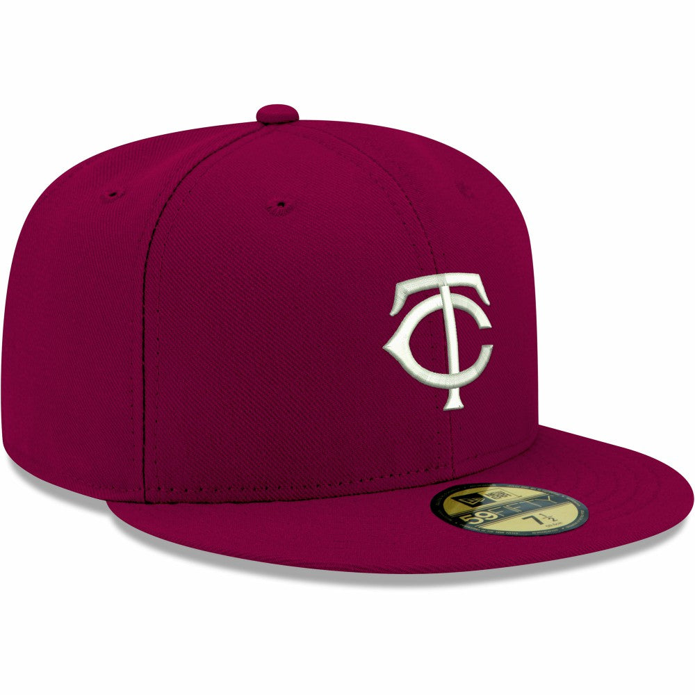 Minnesota Twins White Logo 59FIFTY Fitted Hat Cardinal | New Era