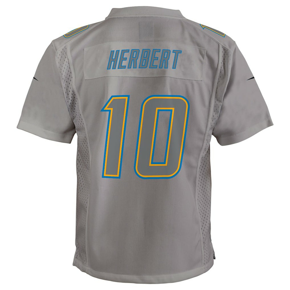 Justin Herbert Los Angeles Chargers Youth Atmosphere Game Jersey - Gray