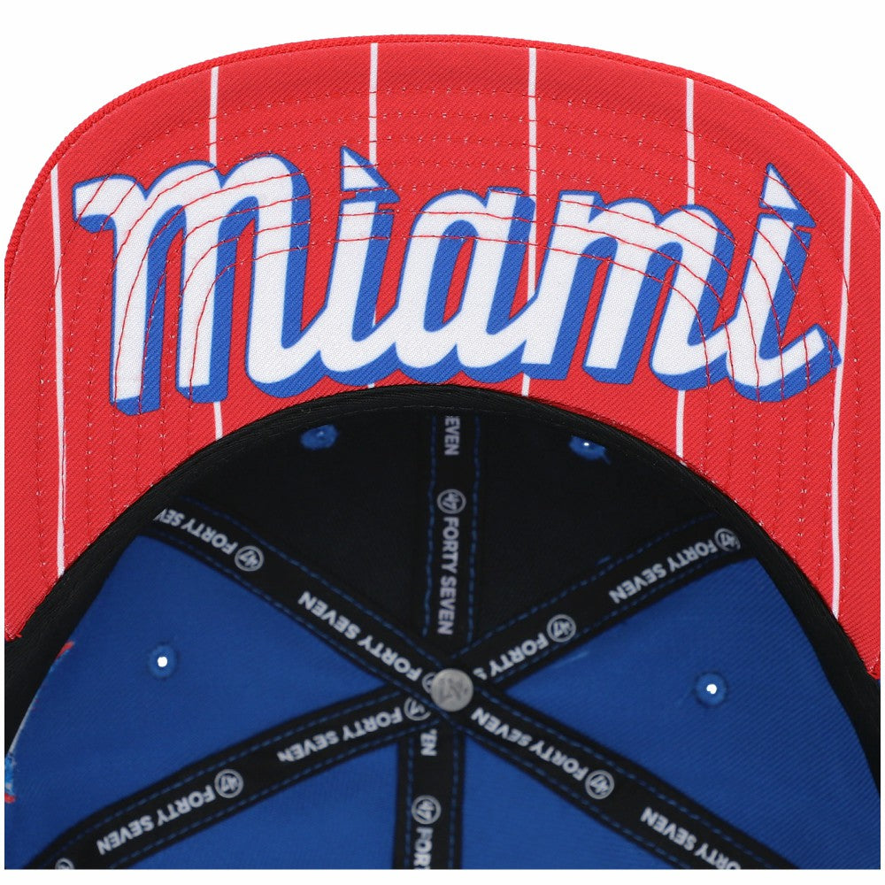 Miami Marlins 2021 City Connect Captain Snapback Hat Blue | 47 brand