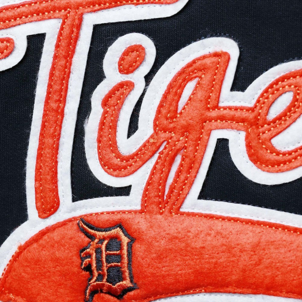 Detroit Tigers Soft as a Grape Women's Plus Size Side Split Pullover Hoodie Navy