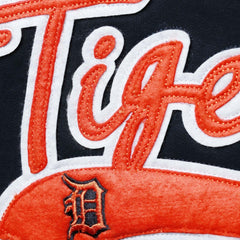 Detroit Tigers Soft as a Grape Women's Plus Size Side Split Pullover Hoodie Navy