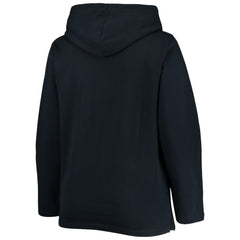 Detroit Tigers Soft as a Grape Women's Plus Size Side Split Pullover Hoodie Navy