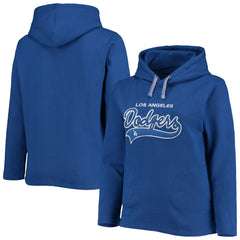 Los Angeles Dodgers Soft as a Grape Women's Plus Size Side Split Pullover Hoodie Royal