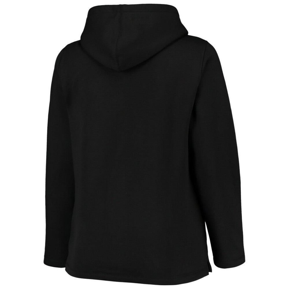 Pittsburgh Pirates Soft as a Grape Women's Plus Size Side Split Pullover Hoodie Black