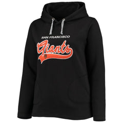 San Francisco Giants Soft as a Grape Women's Plus Size Side Split Pullover Hoodie Black