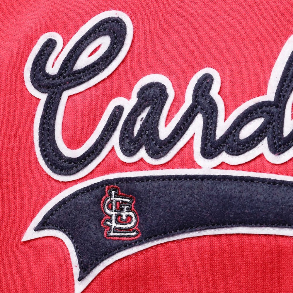 St. Louis Cardinals Soft as a Grape Women's Plus Size Side Split Pullover Hoodie Red