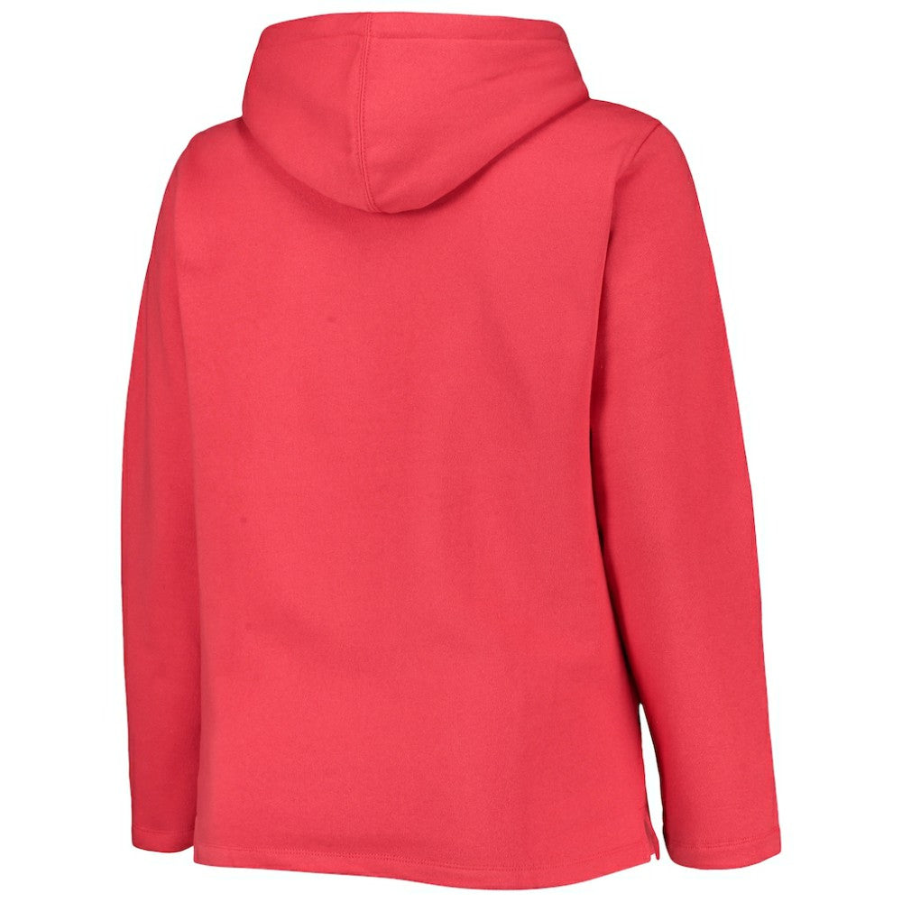 St. Louis Cardinals Soft as a Grape Women's Plus Size Side Split Pullover Hoodie Red