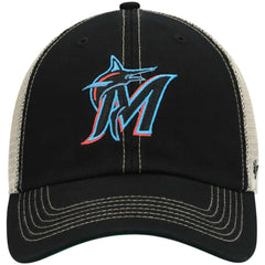 Miami Marlins Trawler Clean Up Trucker Snapback Hat Black | 47 brand