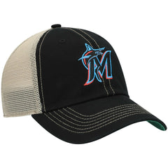 Miami Marlins Trawler Clean Up Trucker Snapback Hat Black | 47 brand