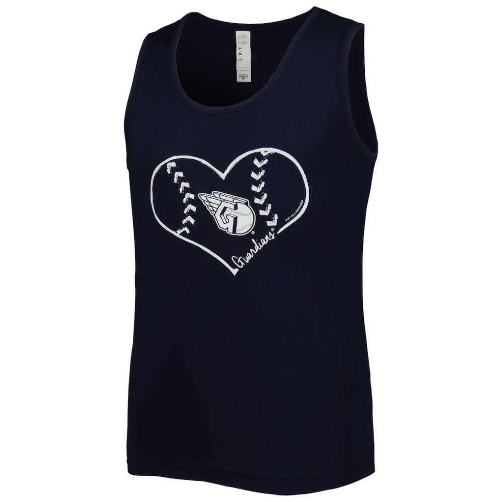 Cleveland Guardians Soft as a Grape Girls Youth Team Tank Top Navy
