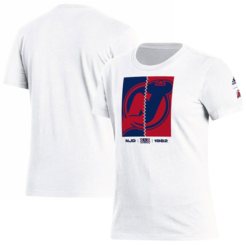 New Jersey Devils adidas Women's Reverse Retro 2.0 Playmaker T-Shirt White