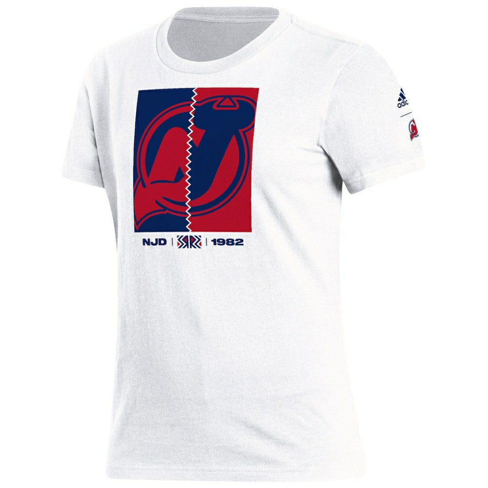 New Jersey Devils adidas Women's Reverse Retro 2.0 Playmaker T-Shirt White