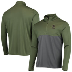 St. Louis Cardinals Levelwear Delta Pursue Quarter-Zip Jacket Olive