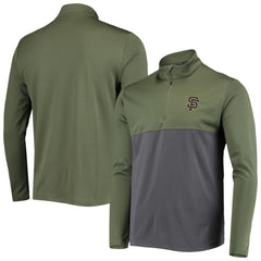 San Francisco Giants Levelwear Delta Pursue Quarter-Zip Jacket Olive