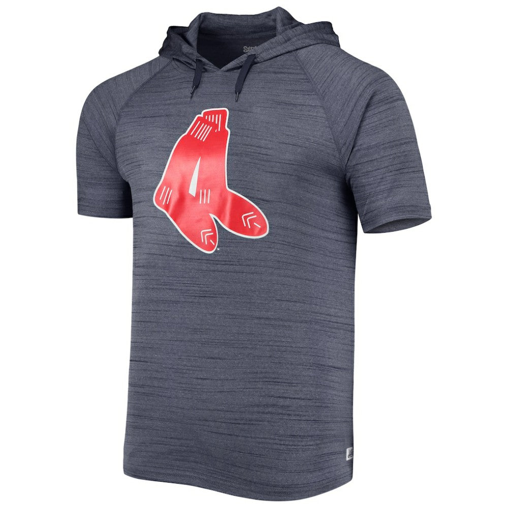 Boston Red Sox Stitches Space-Dye Raglan Hoodie T-Shirt Navy