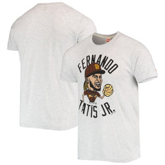Fernando Tatis Jr. San Diego Padres Homage Caricature Tri-Blend T-Shirt White