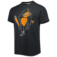 Baltimore Orioles Homage Hand-Drawn Logo Tri-Blend T-Shirt Charcoal