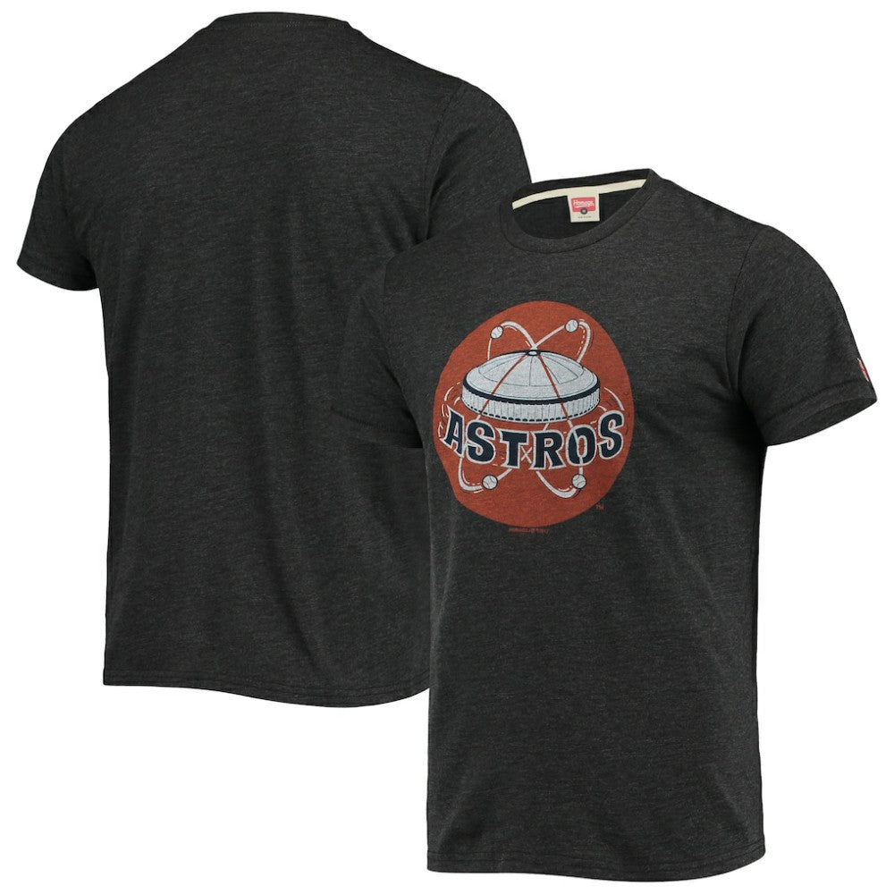 Houston Astros Homage Hand-Drawn Logo Tri-Blend T-Shirt Charcoal