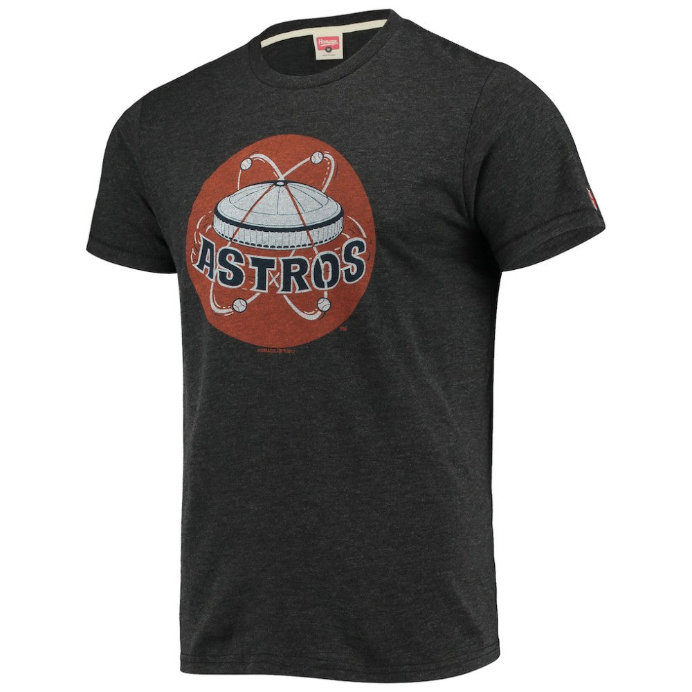 Houston Astros Homage Hand-Drawn Logo Tri-Blend T-Shirt Charcoal