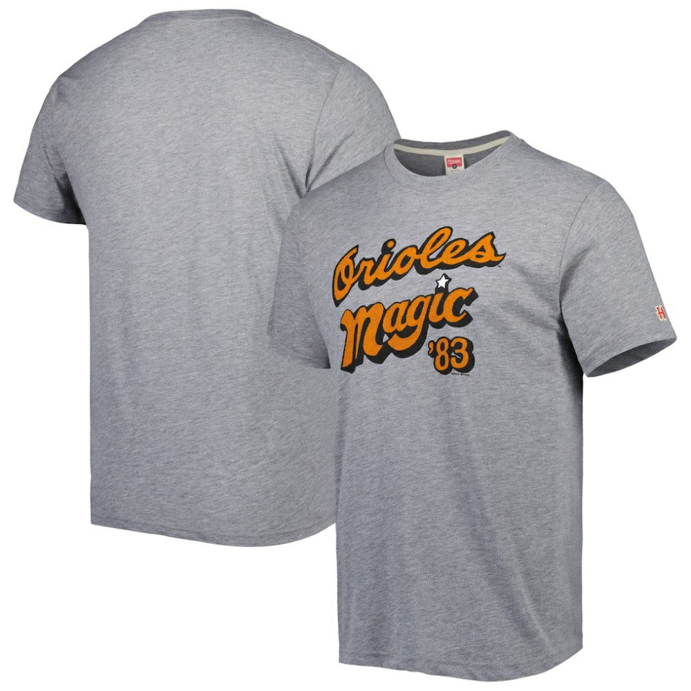 Baltimore Orioles Homage Hyper Local Tri-Blend T-Shirt Gray