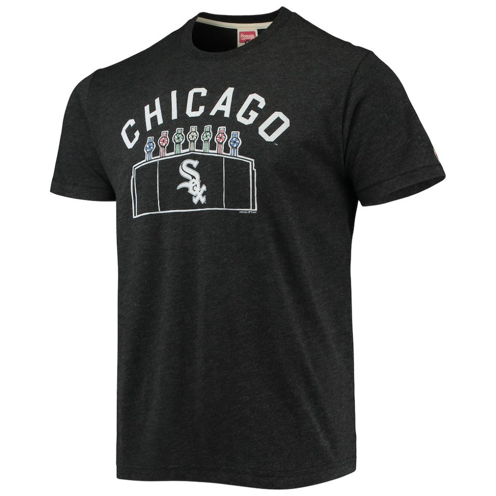 Chicago White Sox Homage Team Hyper Local Tri-Blend T-Shirt Charcoal