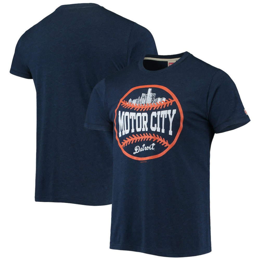 Detroit Tigers Homage Hyper Local Tri-Blend T-Shirt Navy