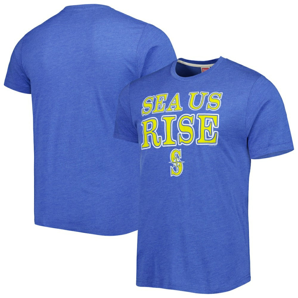Seattle Mariners Homage Hyper Local Tri-Blend T-Shirt Royal