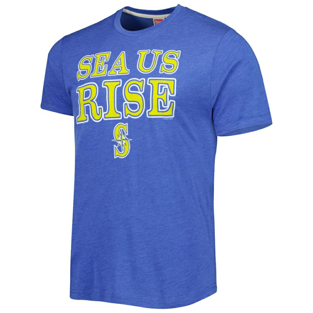 Seattle Mariners Homage Hyper Local Tri-Blend T-Shirt Royal