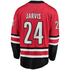 Seth Jarvis Carolina Hurricanes Fanatics Alternate Breakaway Player Jersey Red