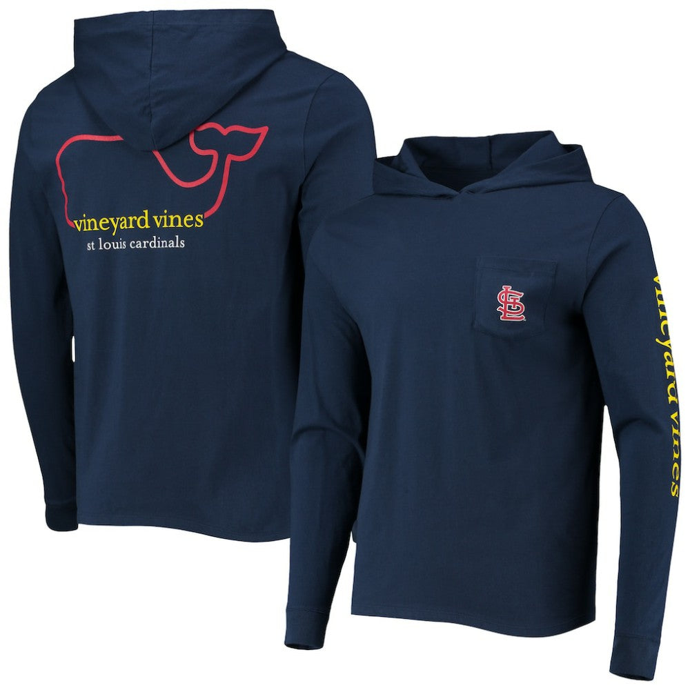 St. Louis Cardinals Vineyard Vines Long Sleeve Hoodie T-Shirt Navy