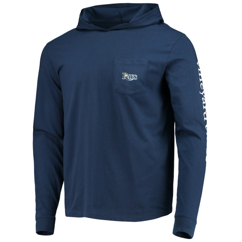 Tampa Bay Rays Vineyard Vines Long Sleeve Hoodie T-Shirt Navy