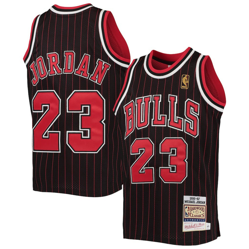 Michael Jordan Chicago Bulls Youth 1996-97 Hardwood Classics Authentic Jersey sale - Black/Red