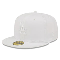 Los Angeles Dodgers White on White 59FIFTY Fitted Hat | New Era